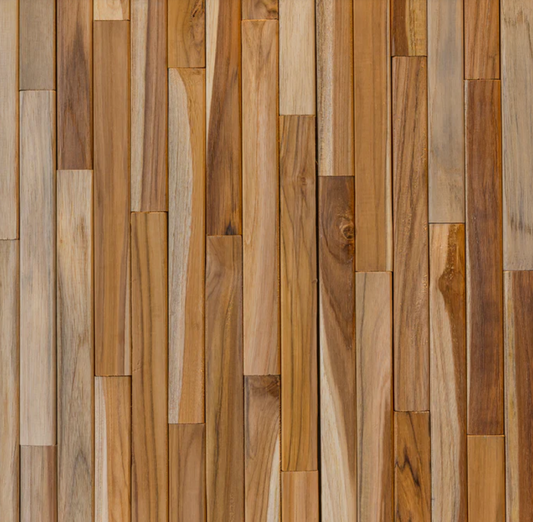 Terra Long Hardwood Teak Wall Panels